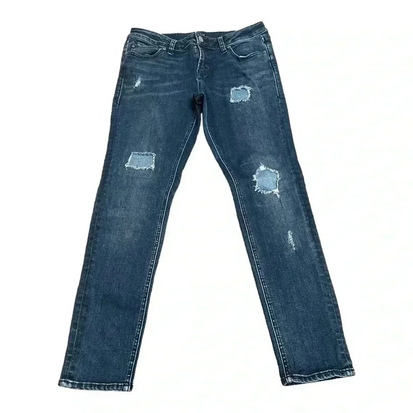 Dear John Roman Joyrich Patchwork Comfort Skinny Dark Wash Jeans Women’s Size 29 - Picture 1 of 16